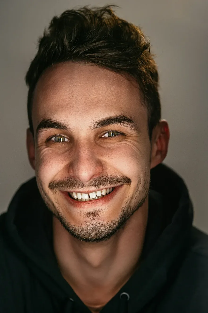 A smiling photo ready to upload
