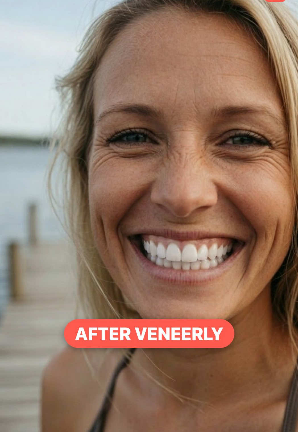 A real Veneerly smile result shared on TikTok